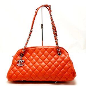 Chanel Shoulder Bag Orange CaviarSkin 926-083025